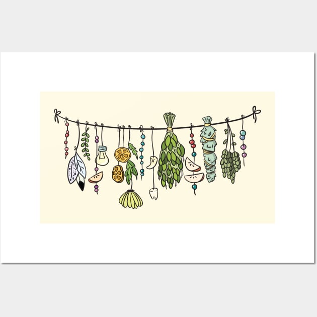 Witch Herbs Wall Art by machmigo